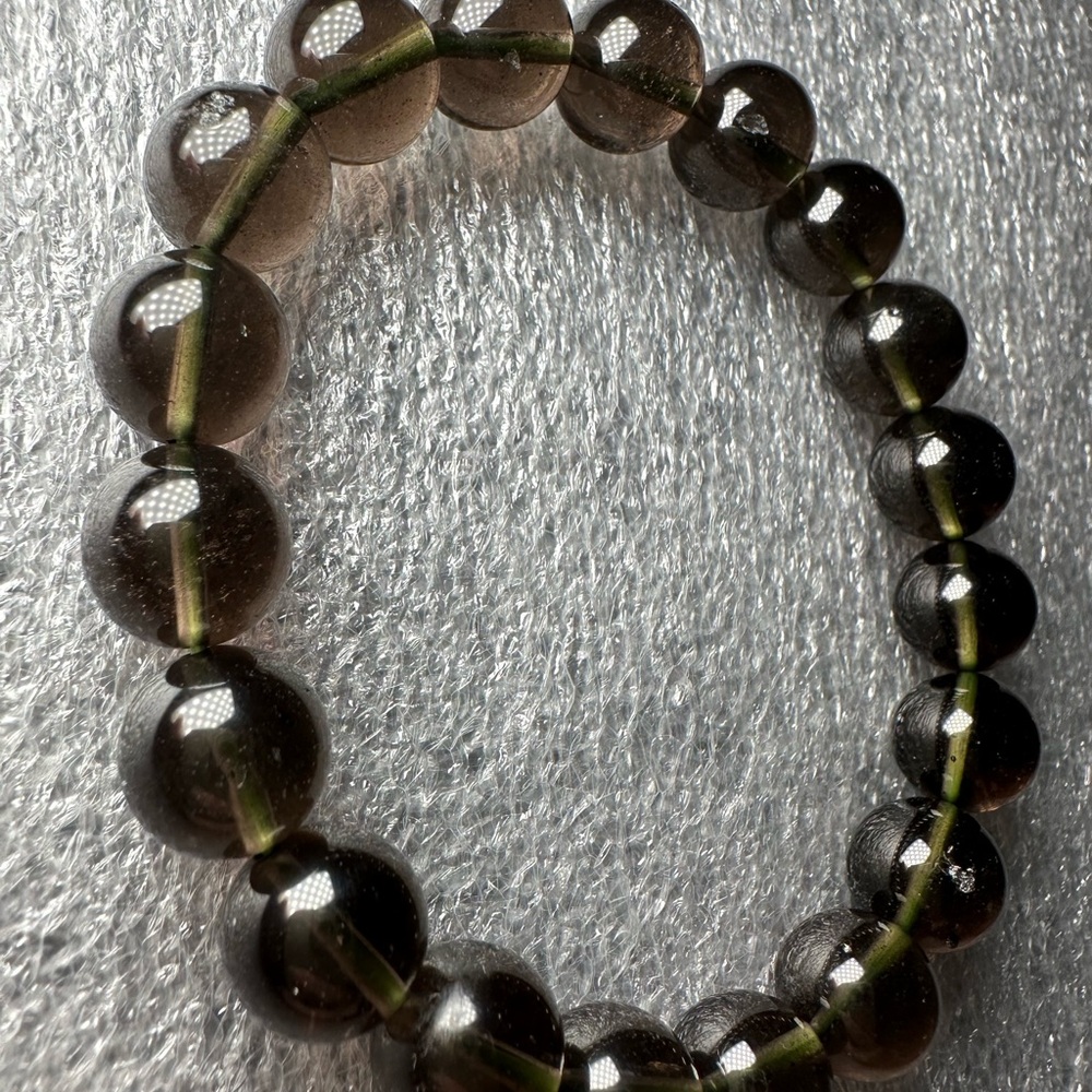 Powerful 10MM Arizona Saffordite/Tektite Natural Crystal Bracelet
